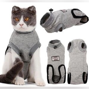 DogLemi Cat Surgery Recovery Suit Breathable Cat Recovery Clothing Size XS Open.